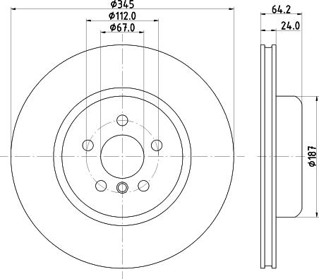 HELLA PAGID 8DD 355 133-031 - Bremžu diski ps1.lv