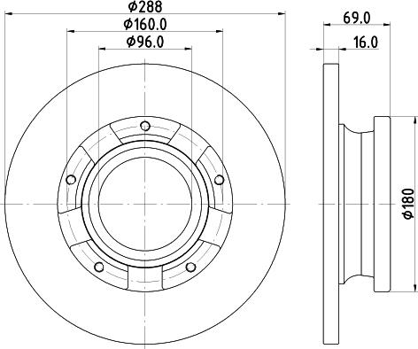 HELLA PAGID 8DD355133071 - Bremžu diski ps1.lv