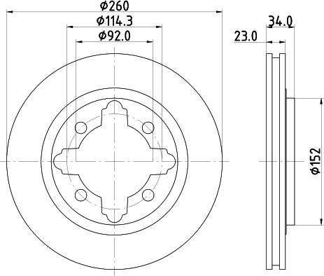 HELLA PAGID 8DD 355 133-891 - Bremžu diski ps1.lv