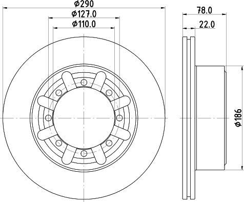 HELLA PAGID 8DD 355 133-321 - Bremžu diski ps1.lv