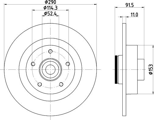 HELLA PAGID 8DD355133241 - Bremžu diski ps1.lv