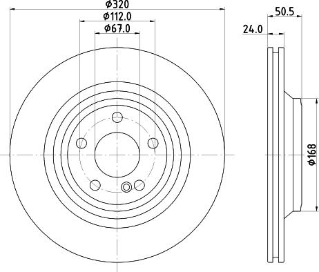 HELLA PAGID 8DD 355 133-251 - Bremžu diski ps1.lv