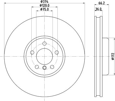 HELLA PAGID 8DD 355 132-971 - Bremžu diski ps1.lv