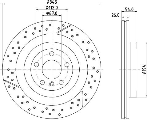 HELLA PAGID 8DD 355 132-461 - Bremžu diski ps1.lv