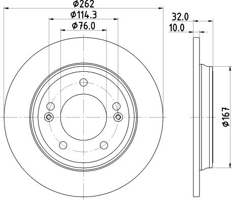 HELLA PAGID 8DD 355 132-611 - Bremžu diski ps1.lv