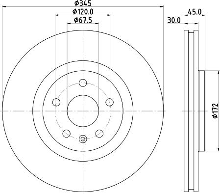 HELLA PAGID 8DD 355 132-621 - Bremžu diski ps1.lv