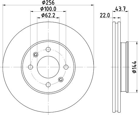 HELLA PAGID 8DD 355 132-081 - Bremžu diski ps1.lv