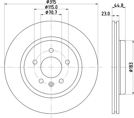 HELLA PAGID 8DD 355 132-181 - Bremžu diski ps1.lv