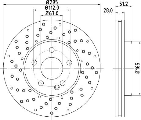 HELLA PAGID 8DD 355 129-681 - Bremžu diski ps1.lv