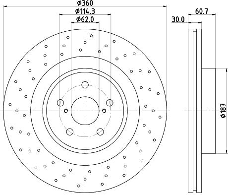 HELLA PAGID 8DD 355 129-851 - Bremžu diski ps1.lv