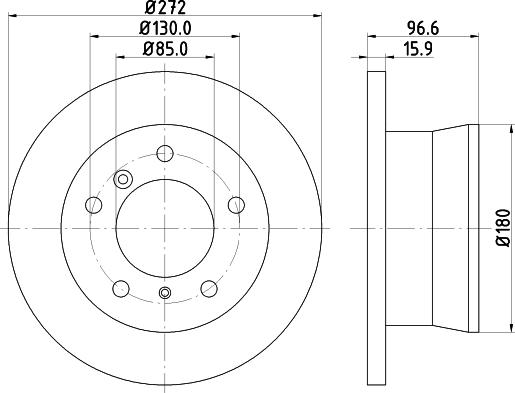 HELLA PAGID 8DD 355 124-681 - Bremžu diski ps1.lv