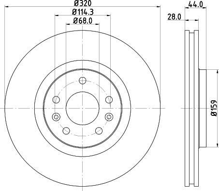 HELLA PAGID 8DD 355 129-111 - Bremžu diski ps1.lv