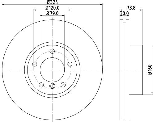 HELLA PAGID 8DD 355 124-301 - Bremžu diski ps1.lv