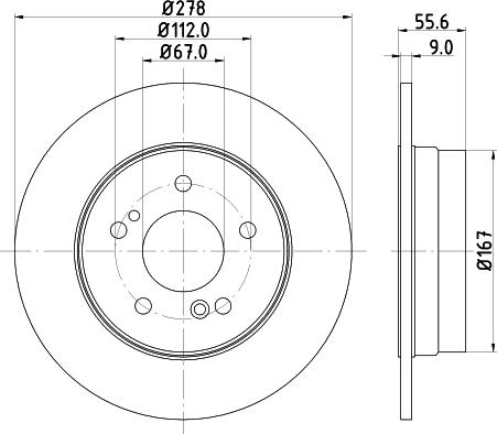 HELLA PAGID 8DD 355 124-381 - Bremžu diski ps1.lv