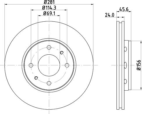 HELLA PAGID 8DD 355 124-781 - Bremžu diski ps1.lv