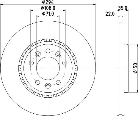 HELLA PAGID 8DD 355 125-401 - Bremžu diski ps1.lv