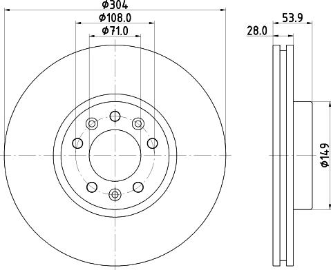 HELLA PAGID 8DD 355 125-411 - Bremžu diski ps1.lv