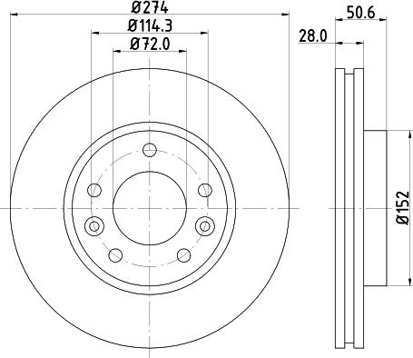 HELLA PAGID 8DD 355 125-591 - Bremžu diski ps1.lv