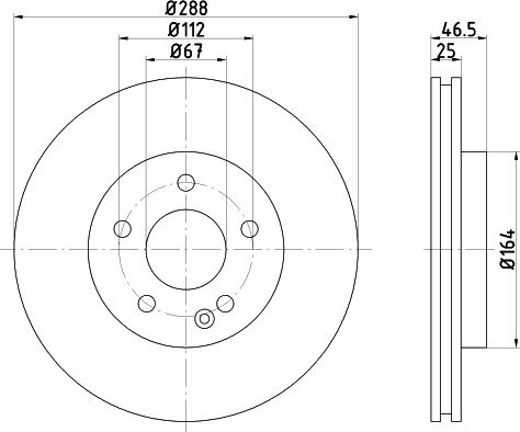 HELLA PAGID 8DD 355 125-541 - Bremžu diski ps1.lv