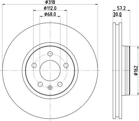 HELLA PAGID 8DD 355 125-181 - Bremžu diski ps1.lv