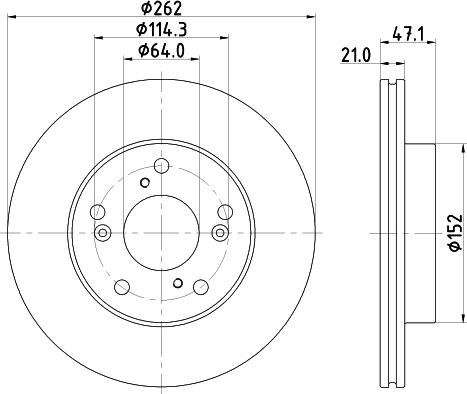 HELLA PAGID 8DD 355 126-951 - Bremžu diski ps1.lv