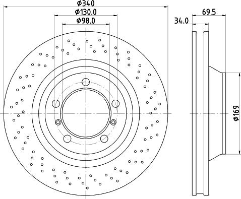 HELLA PAGID 8DD 355 126-931 - Bremžu diski ps1.lv