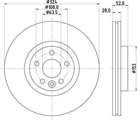 HELLA PAGID 8DD 355 126-661 - Bremžu diski ps1.lv