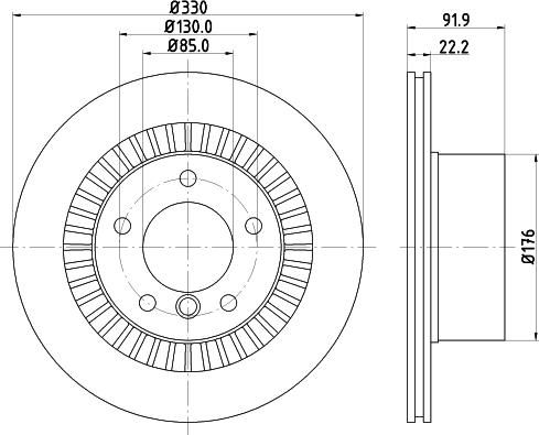 HELLA PAGID 8DD 355 126-331 - Bremžu diski ps1.lv