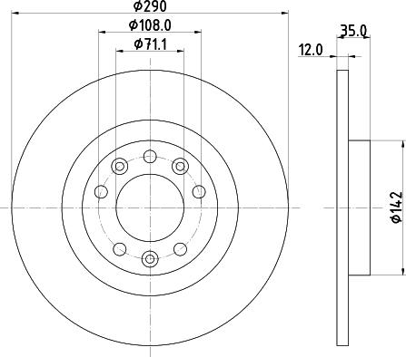 HELLA PAGID 8DD 355 120-421 - Bremžu diski ps1.lv