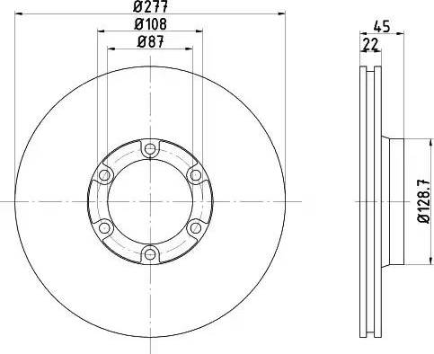 HELLA PAGID 8DD 355 120-001 - Bremžu diski ps1.lv