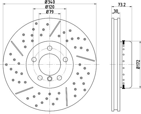 HELLA PAGID 8DD 355 120-821 - Bremžu diski ps1.lv