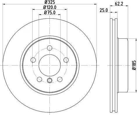 HELLA PAGID 8DD 355 121-341 - Bremžu diski ps1.lv