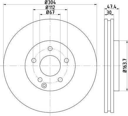 HELLA PAGID 8DD 355 121-191 - Bremžu diski ps1.lv