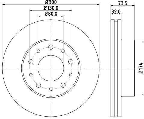 HELLA PAGID 8DD 355 123-901 - Bremžu diski ps1.lv