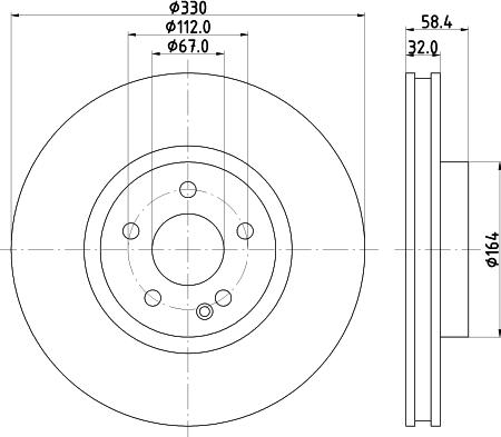 HELLA PAGID 8DD 355 123-501 - Bremžu diski ps1.lv