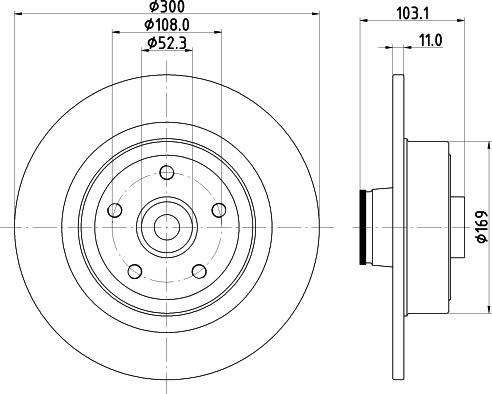 HELLA PAGID 8DD 355 123-361 - Bremžu diski ps1.lv