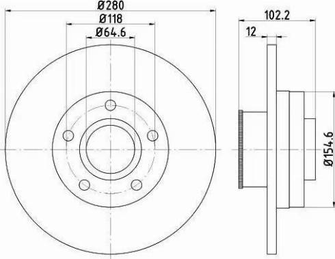 HELLA PAGID 8DD 355 113-401 - Bremžu diski ps1.lv