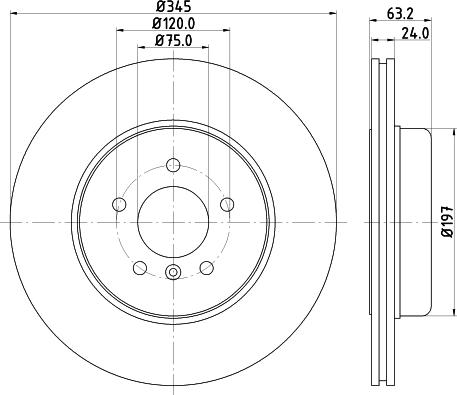 HELLA PAGID 8DD 355 123-231 - Bremžu diski ps1.lv