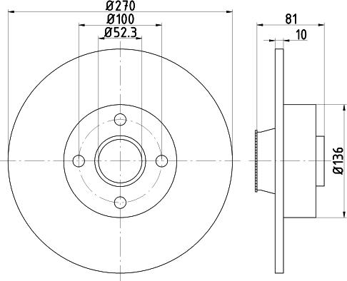 HELLA PAGID 8DD 355 123-271 - Bremžu diski ps1.lv