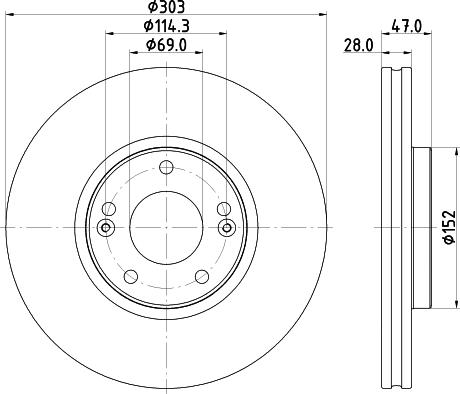 HELLA PAGID 8DD 355 122-501 - Bremžu diski ps1.lv