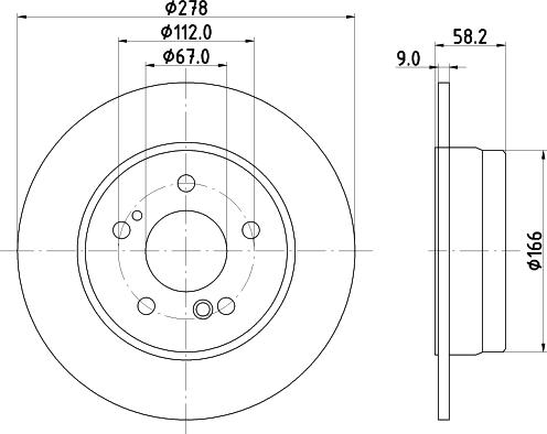 HELLA PAGID 8DD 355 122-162 - Bremžu diski ps1.lv