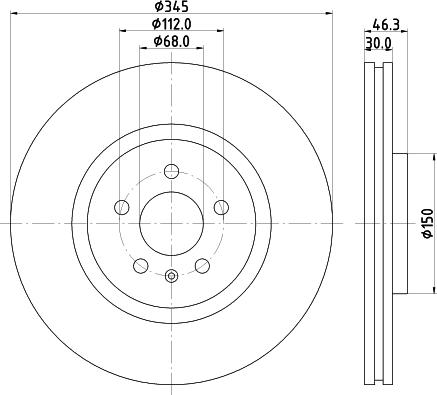 HELLA PAGID 8DD 355 122-802 - Bremžu diski ps1.lv