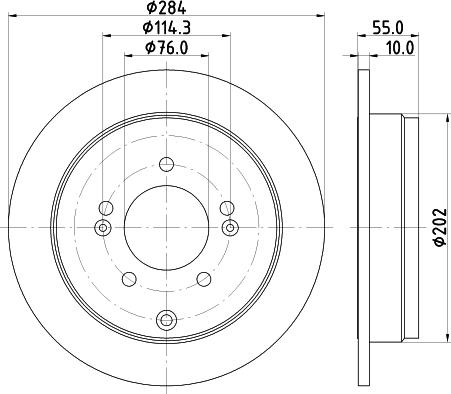 HELLA PAGID 8DD 355 122-291 - Bremžu diski ps1.lv