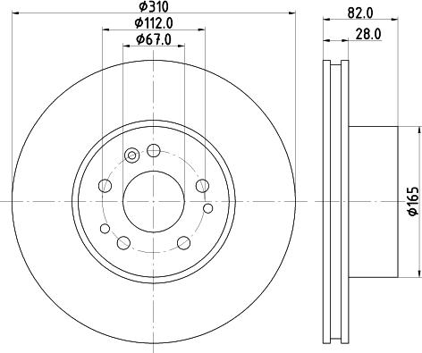 HELLA PAGID 8DD 355 122-232 - Bremžu diski ps1.lv