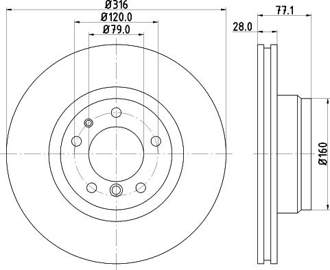 HELLA PAGID 8DD 355 127-161 - Bremžu diski ps1.lv