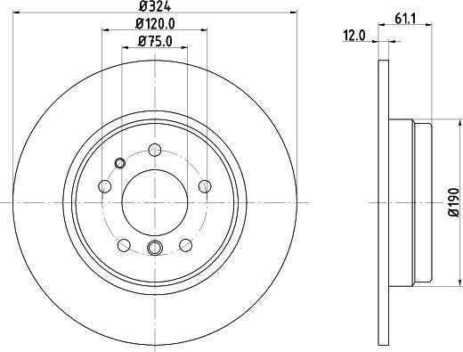 HELLA PAGID 8DD 355 127-111 - Bremžu diski ps1.lv