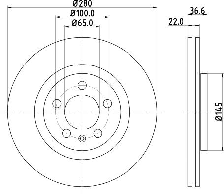 HELLA PAGID 8DD 355 127-301 - Bremžu diski ps1.lv