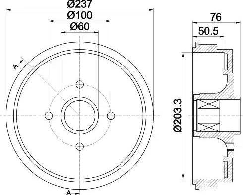 HELLA PAGID 8DT 355 300-971 - Bremžu trumulis ps1.lv