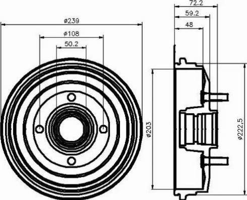 HELLA PAGID 8DT 355 300-191 - Bremžu trumulis ps1.lv