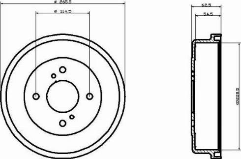 HELLA PAGID 8DT355300341 - Bremžu trumulis ps1.lv